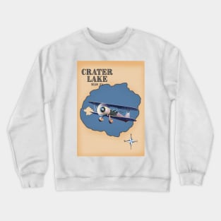 Crater Lake Oregon USA vintage map Crewneck Sweatshirt